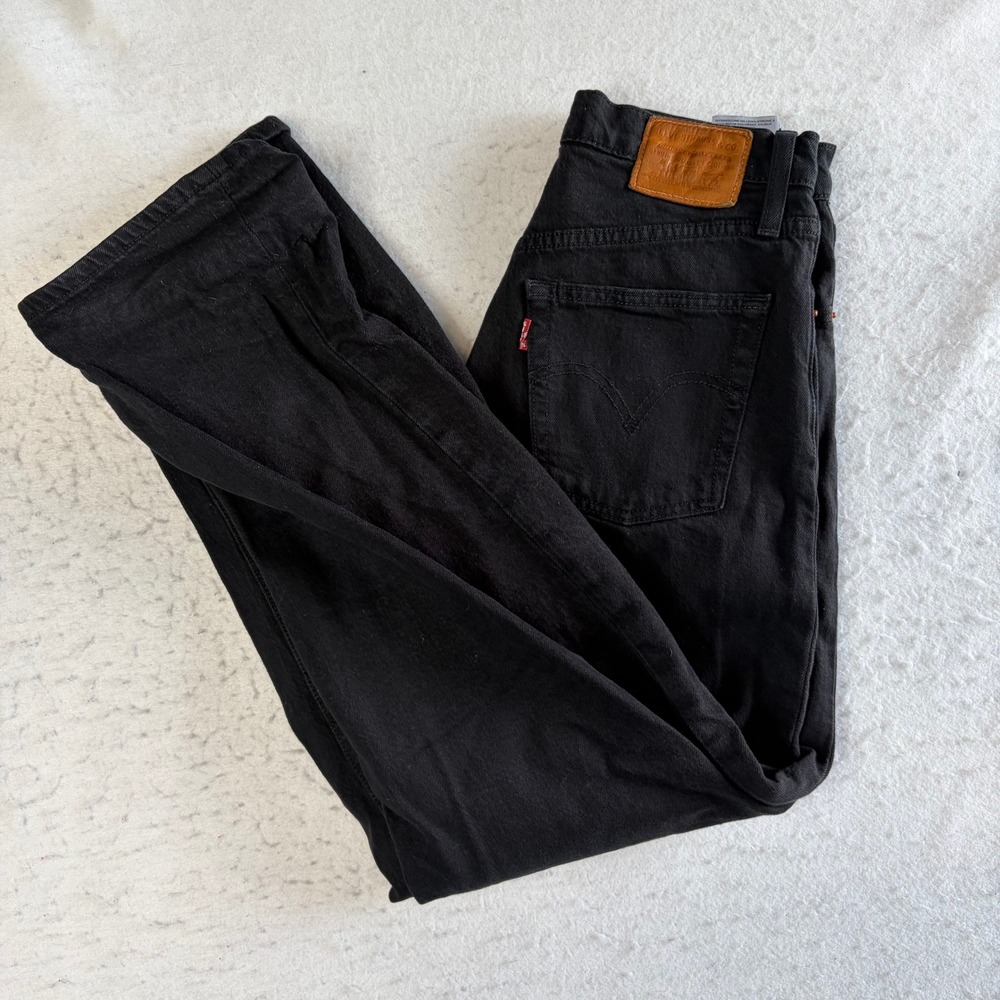 Levi's High Loose Taper Womens 26 Black Denim High Rise Jeans